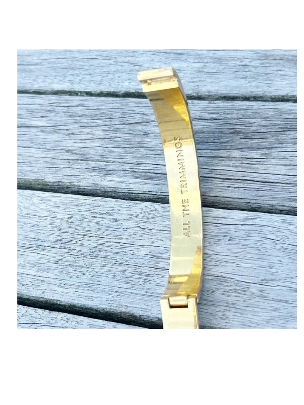 kate spade “All The Trimmings” Black/White Scallop, Enamel Bangle, Great Cond - Picture 2 of 4